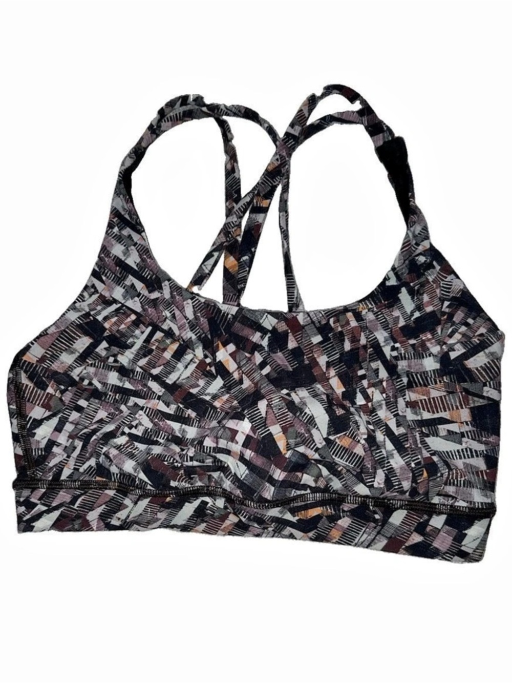 lululemon Free to Be Wild Bra Geometric Racerback Sports Bra